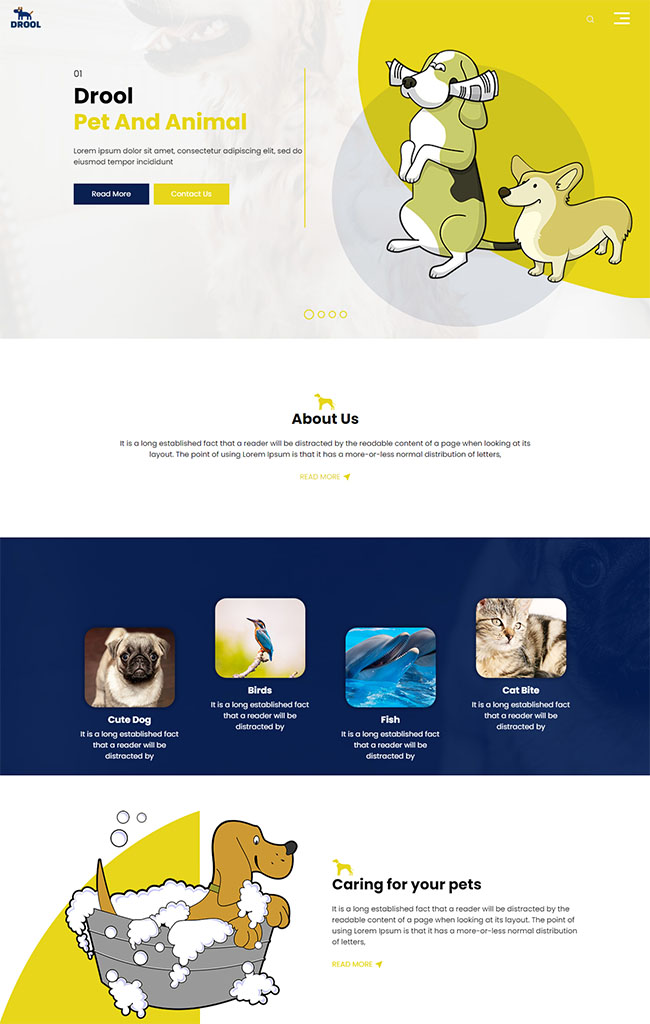 狗粮销售宠物网站模板图片