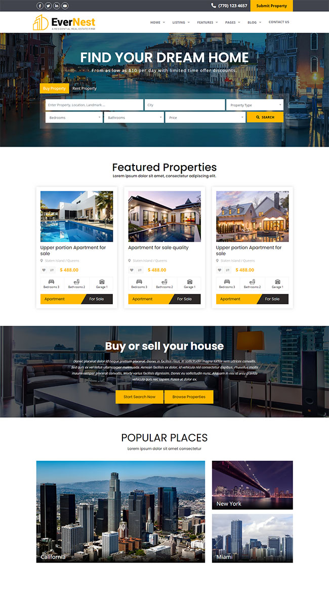 二手房租赁平台网站模板图片
